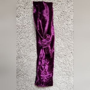Purple Velvet Tie Headband
